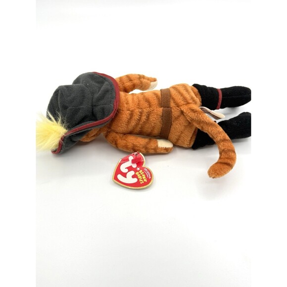 Ty Beanie Babies Puss In Boots Shrek the Third Plush Dreamworks Cat 2007 Tags - Picture 2 of 4